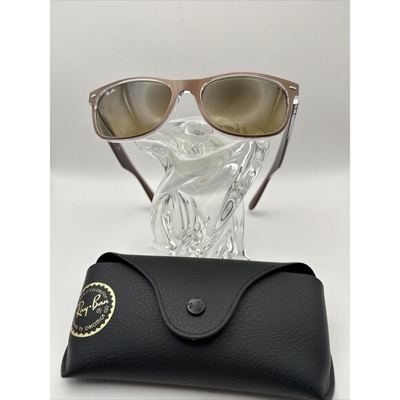 Ray-Ban RB2132 New Wayfarer 6145/85 Sunglasses Brown Full Rim Frame 55-18-145 3N - Picture 1 of 7